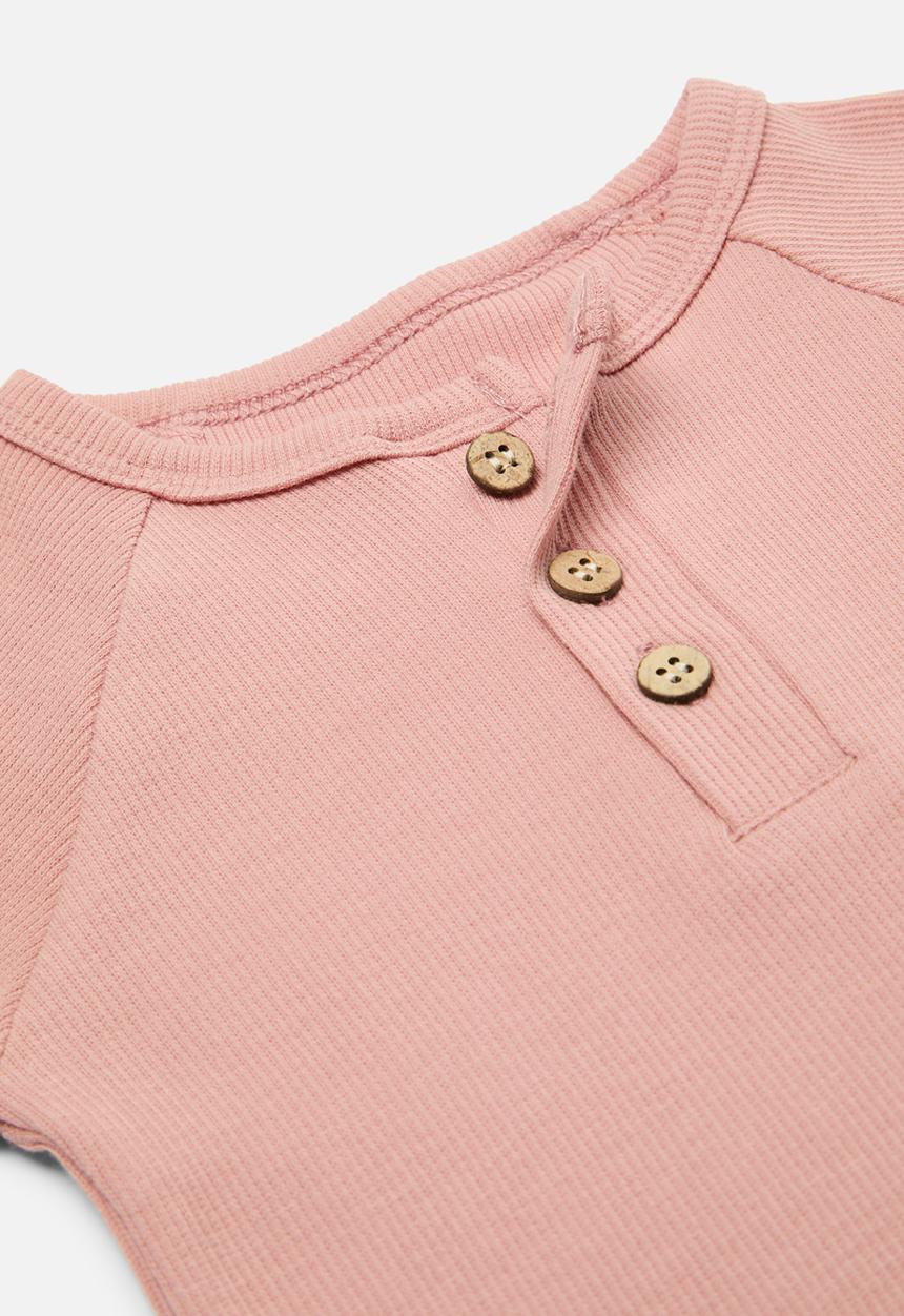Pop Candy - Reglan sleeve romper - pink
