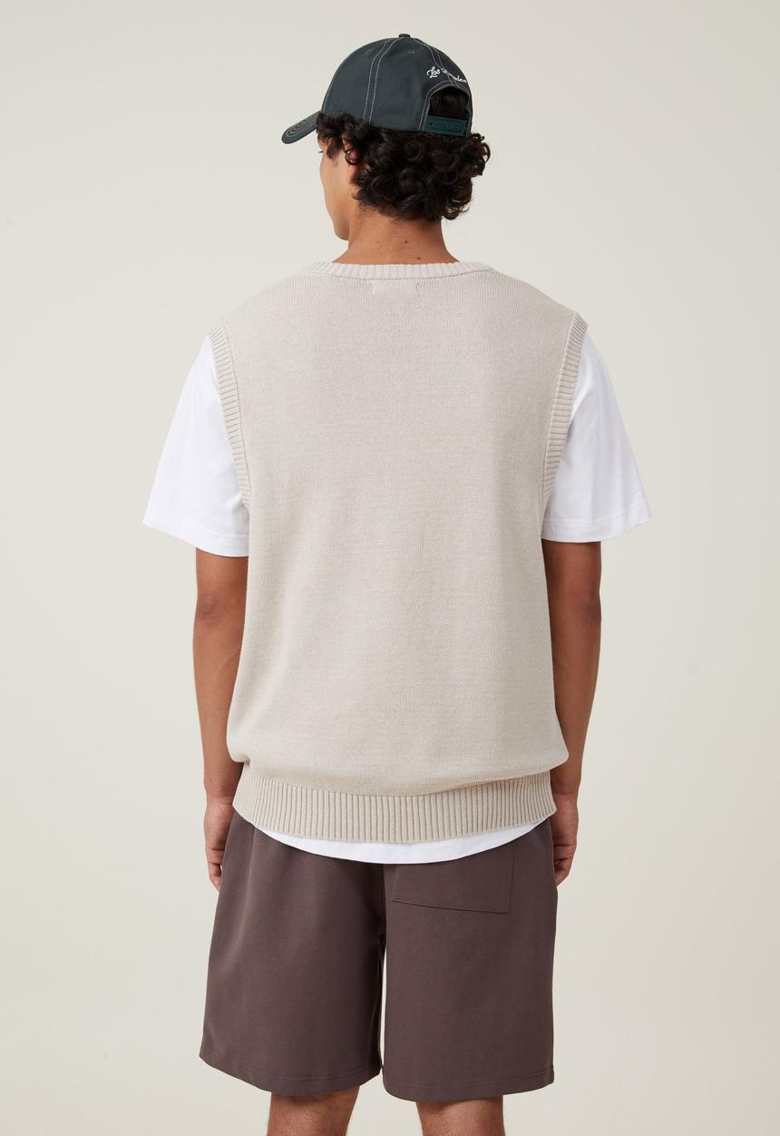 Cotton On - Oversized fleece short - washed chocolate