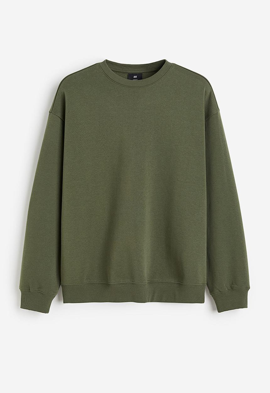 H&M - Loose fit sweatshirt - dark khaki green