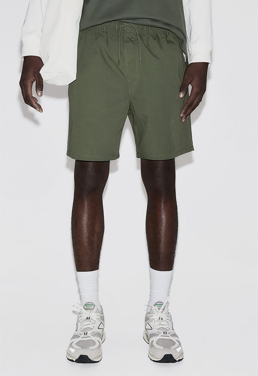 H&M - Regular fit cotton shorts - khaki green
