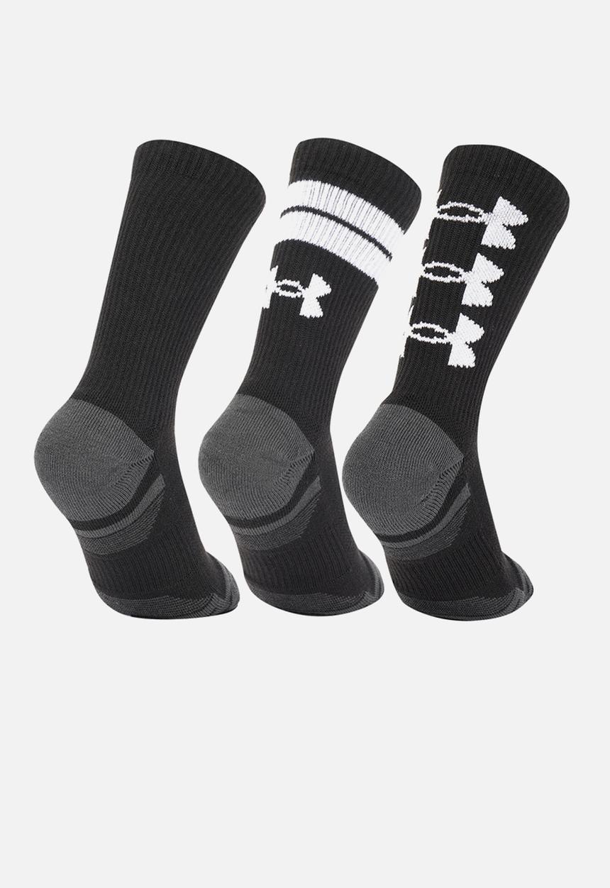 Under Armour - Ua perf tech nov 3pk crew regular - black & white