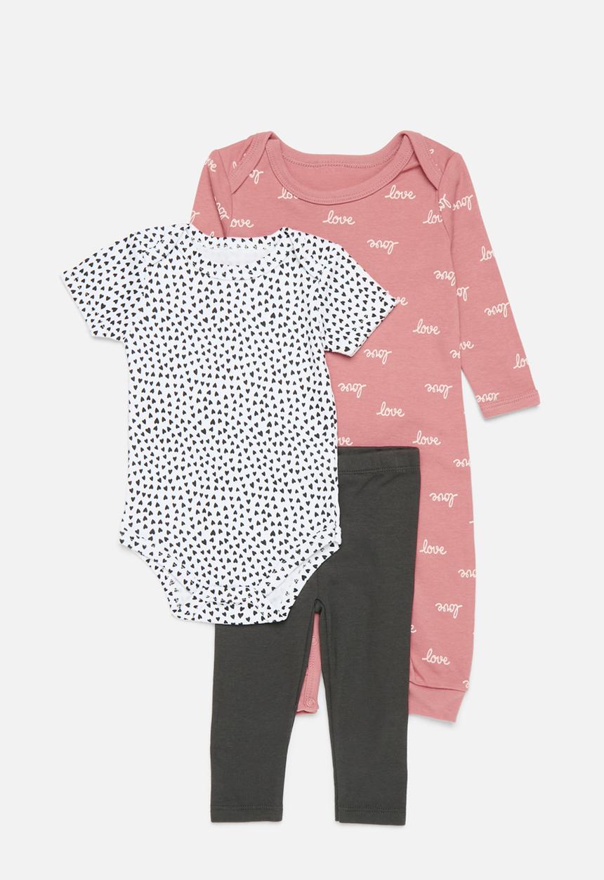 Pop Candy - 3 Piece romper bodyvest & legging set - multi