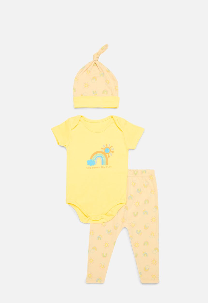 Pop Candy - Bodyvest legging & hat set - yellow