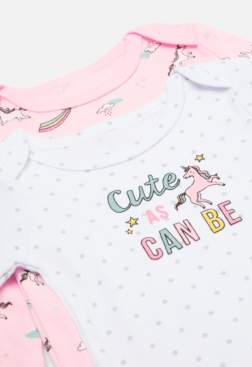 Pop Candy - 3 Piece romper bodyvest & legging set - pink & white