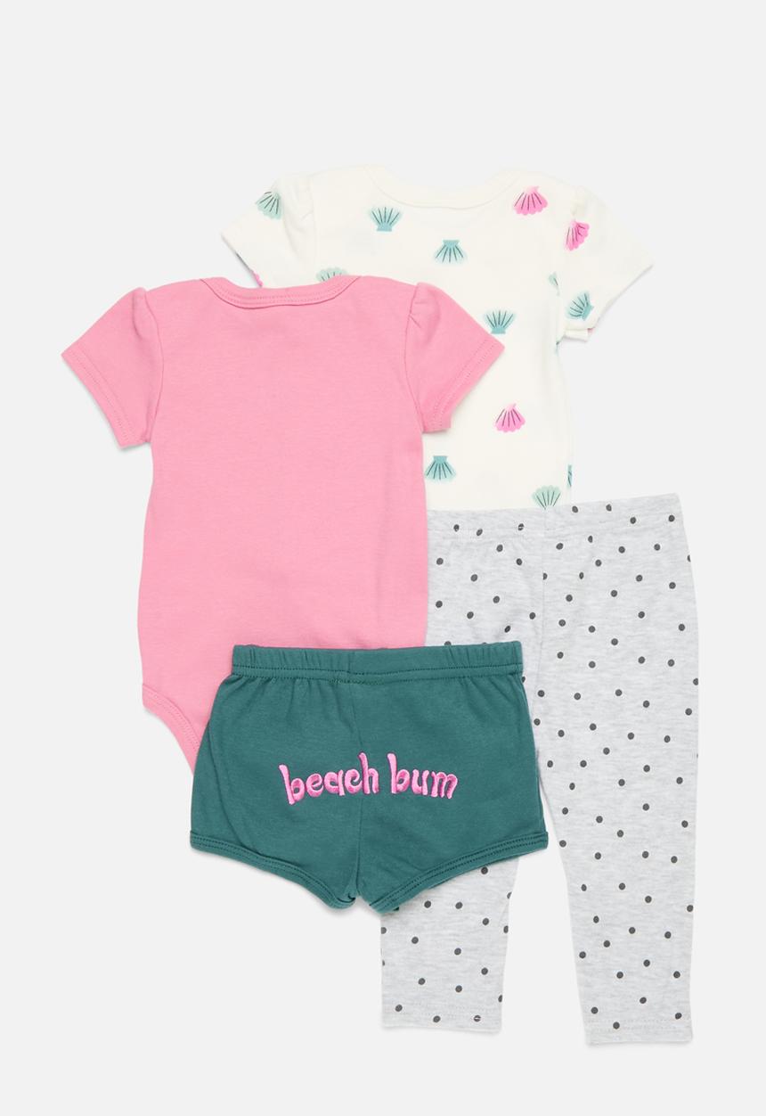 Pop Candy - 4 Piece bodyvest shorts & legging set - multi