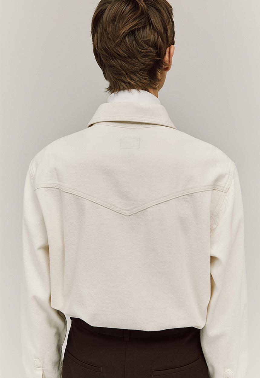 H&M - Regular fit denim shirt - cream
