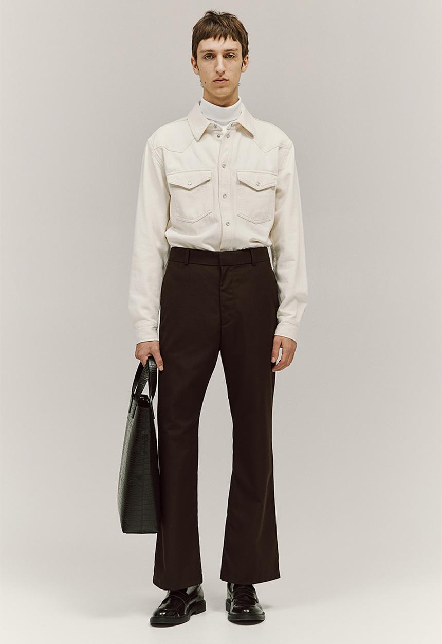 H&M - Regular fit denim shirt - cream