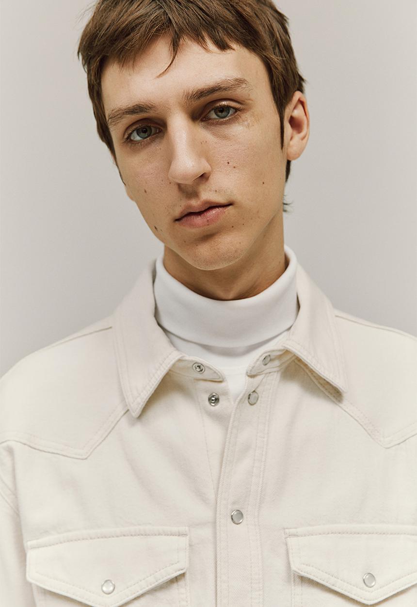 H&M - Regular fit denim shirt - cream