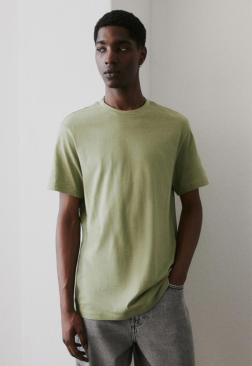 H&M - Regular fit t-shirt - khaki green