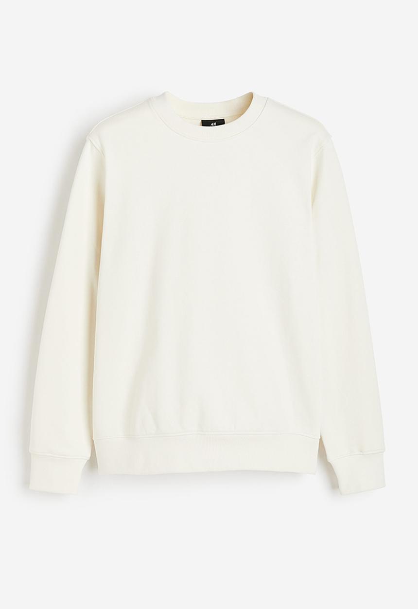 H&M - Regular fit sweatshirt - white