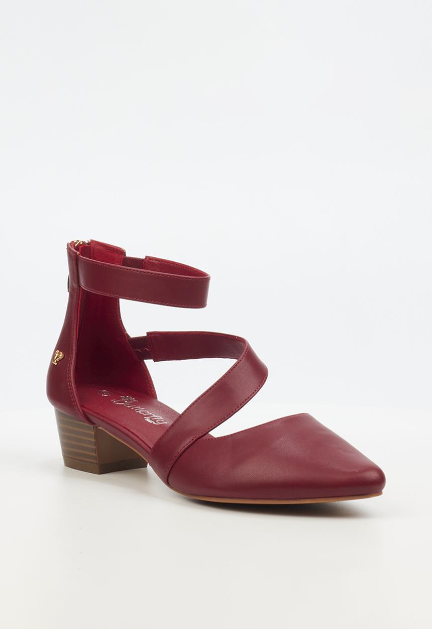 Butterfly Feet - Sling 9 block heel - red