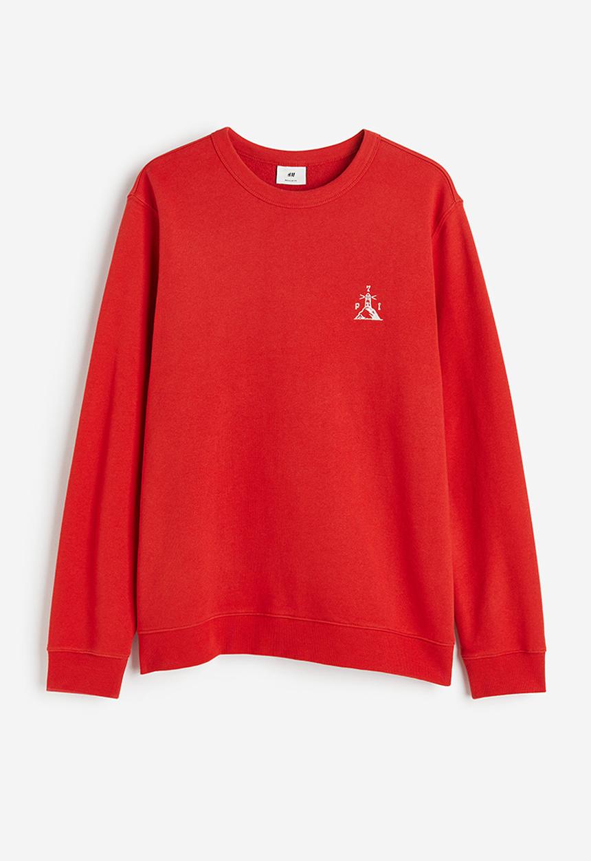 H&M - Regular fit sweatshirt - red lighthouse