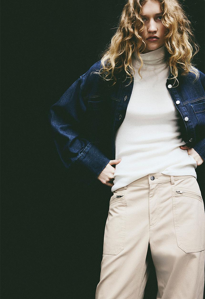 H&M - Twill cargo trousers - beige
