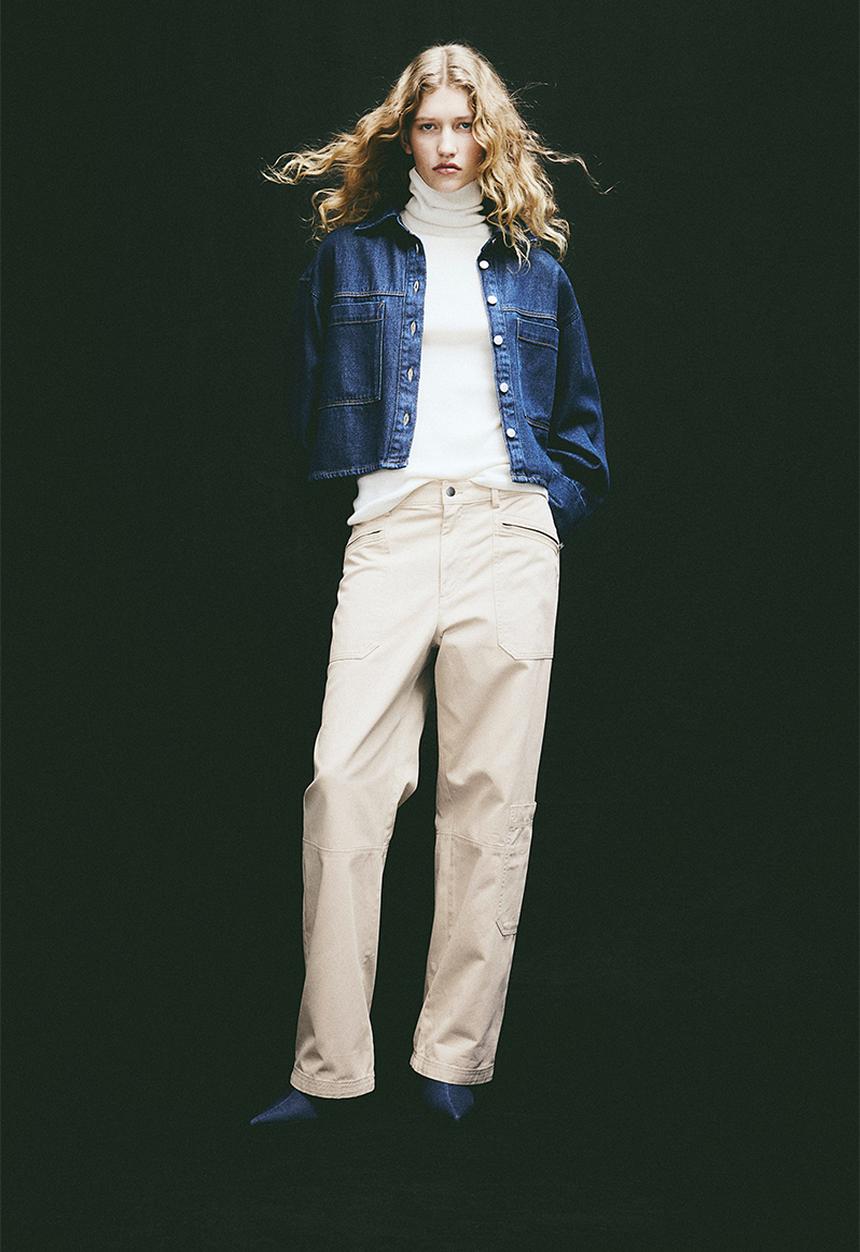 H&M - Twill cargo trousers - beige