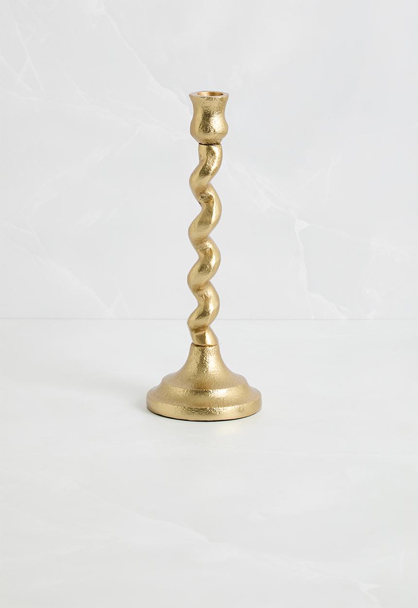 Sixth Floor - Swirl Candle Holder Gold