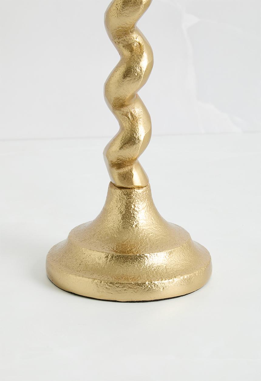 Sixth Floor - Swirl Candle Holder Gold