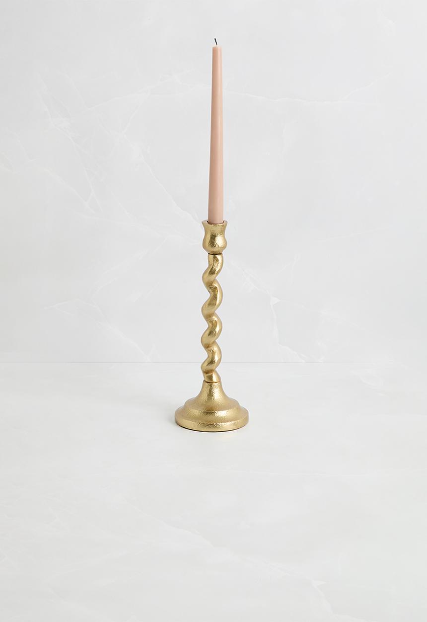 Sixth Floor - Swirl Candle Holder Gold