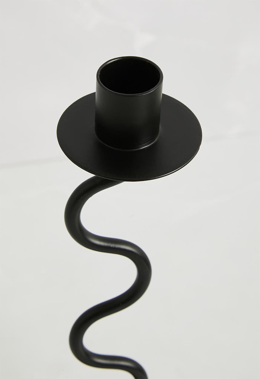 Sixth Floor - Wave Candle Holder - Black