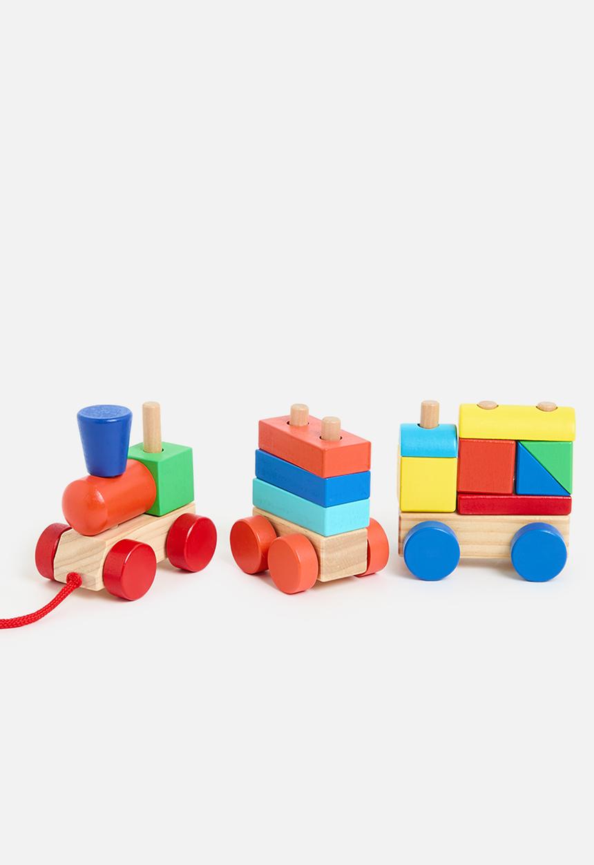Pop Candy - Wooden train blocks toy - multi