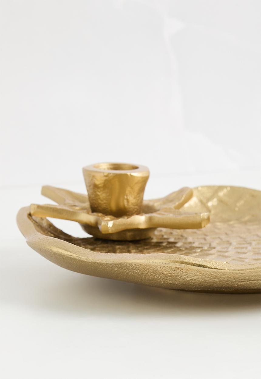 Sixth Floor - Shell Candle Holder Gold