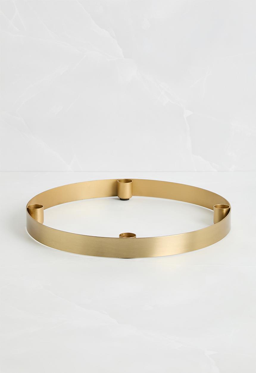 Sixth Floor - Circular Candle Holder Gold