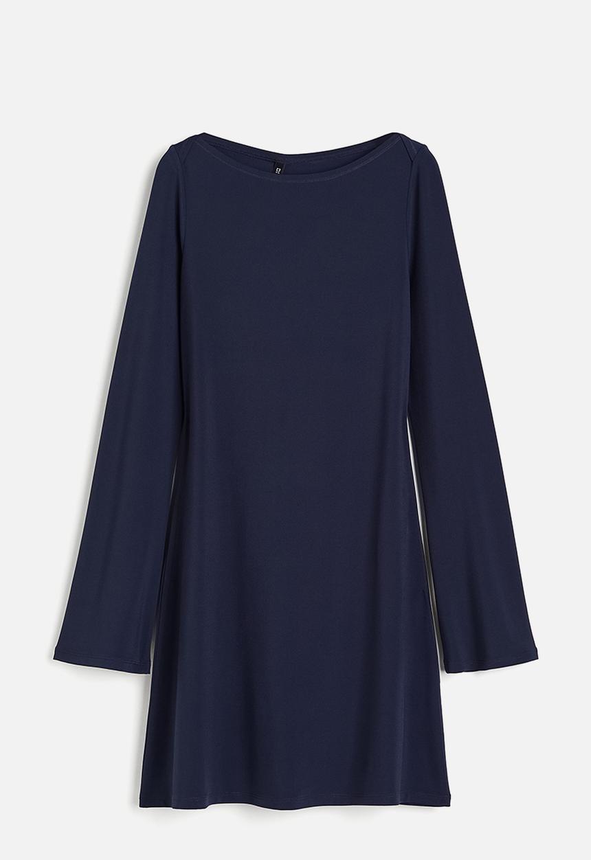 H&M - Boat-neck jersey dress - dark blue