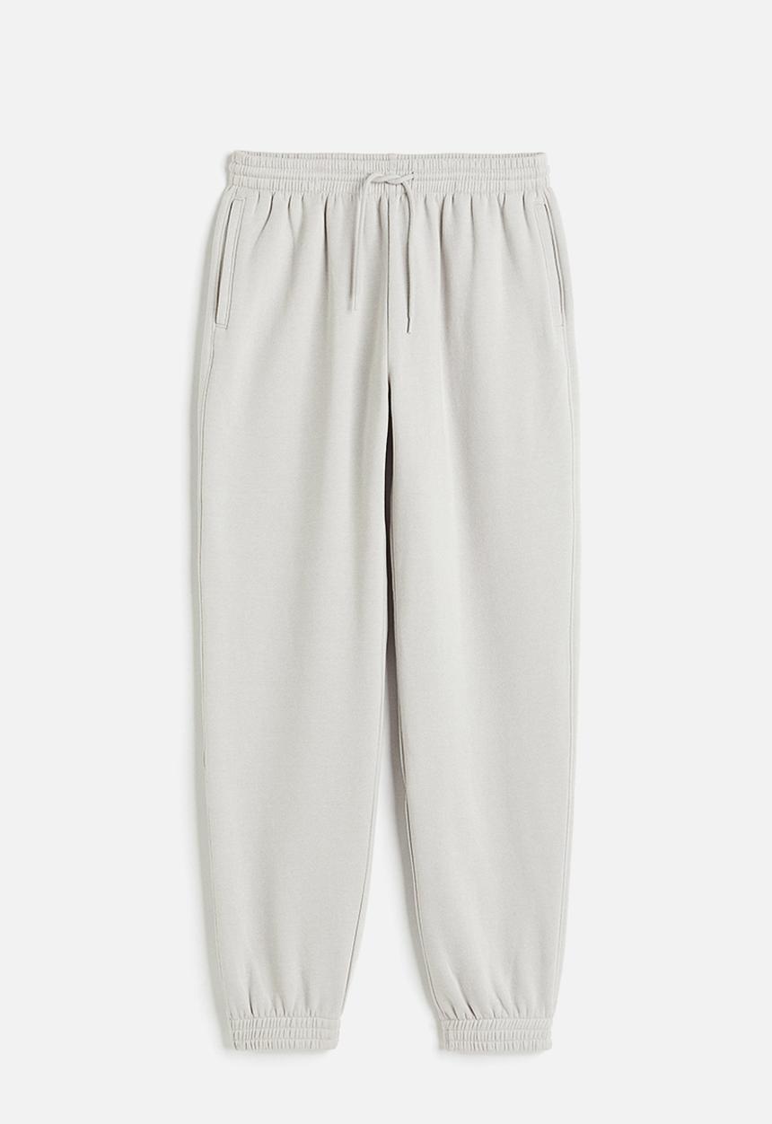 H&M - High-waisted joggers - light grey