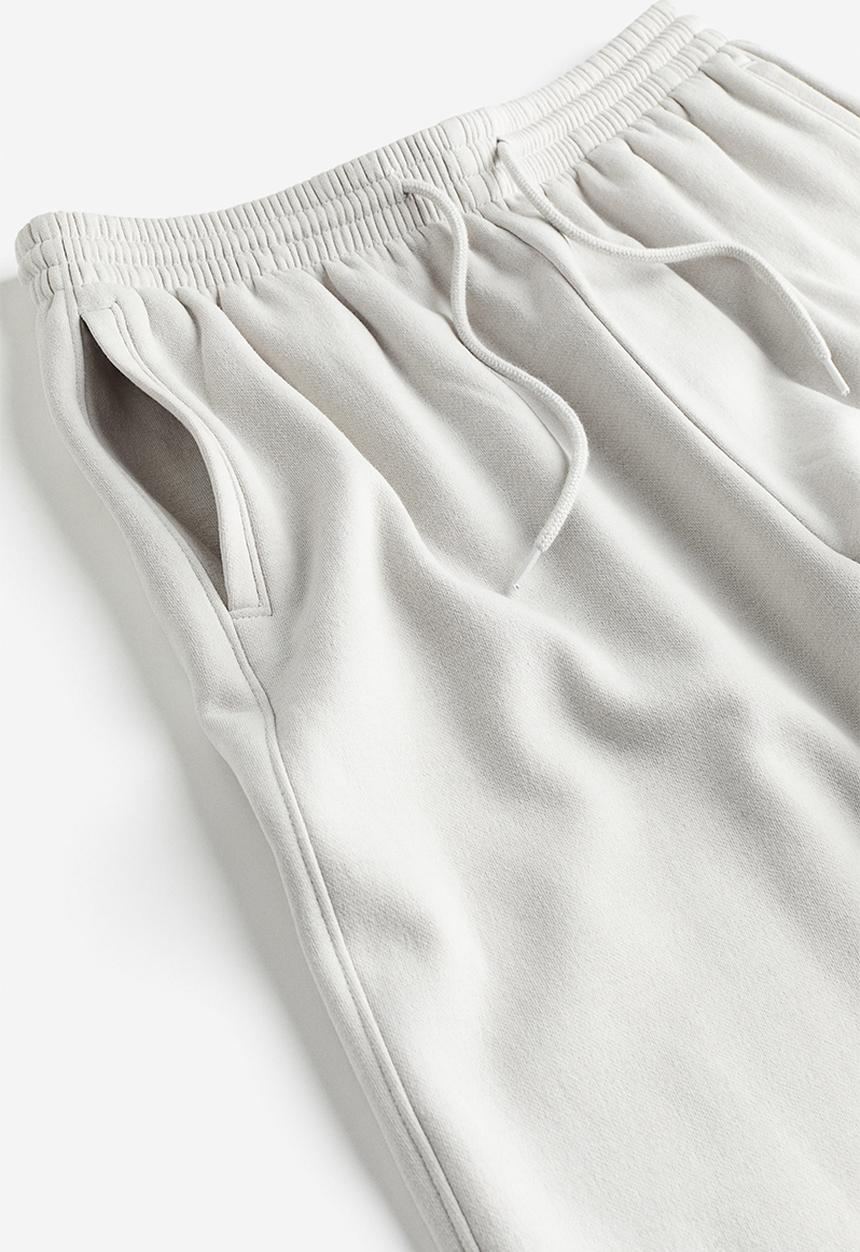 H&M - High-waisted joggers - light grey