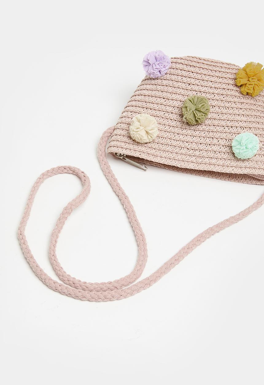 Pop Candy - Pom pom décor straw hat - pink