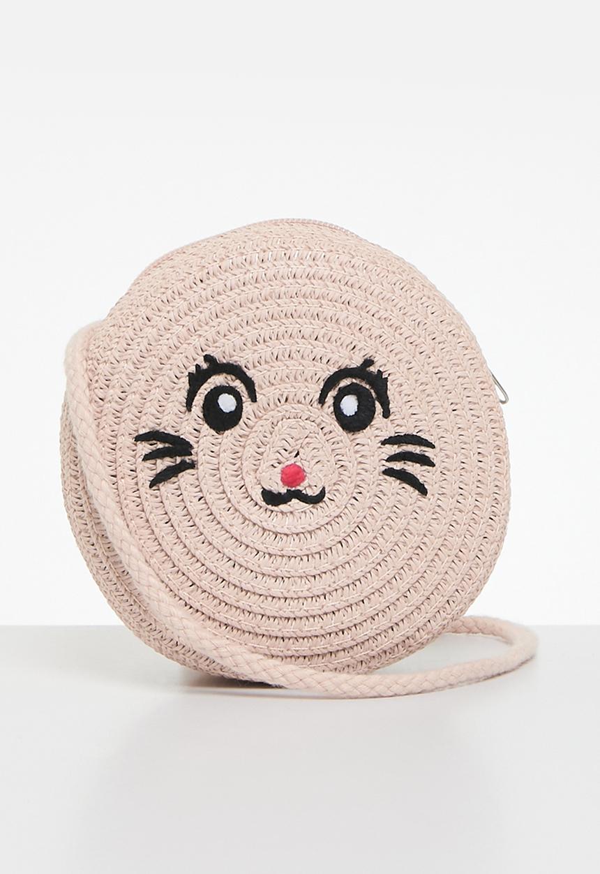 Pop Candy - Cross body straw bag - pink
