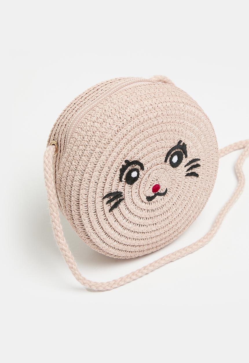 Pop Candy - Cross body straw bag - pink