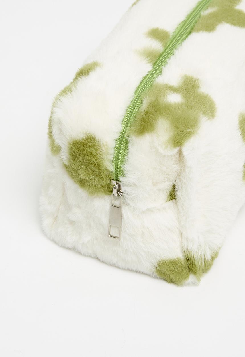 Pop Candy - Floral cosmetic bag - green & white