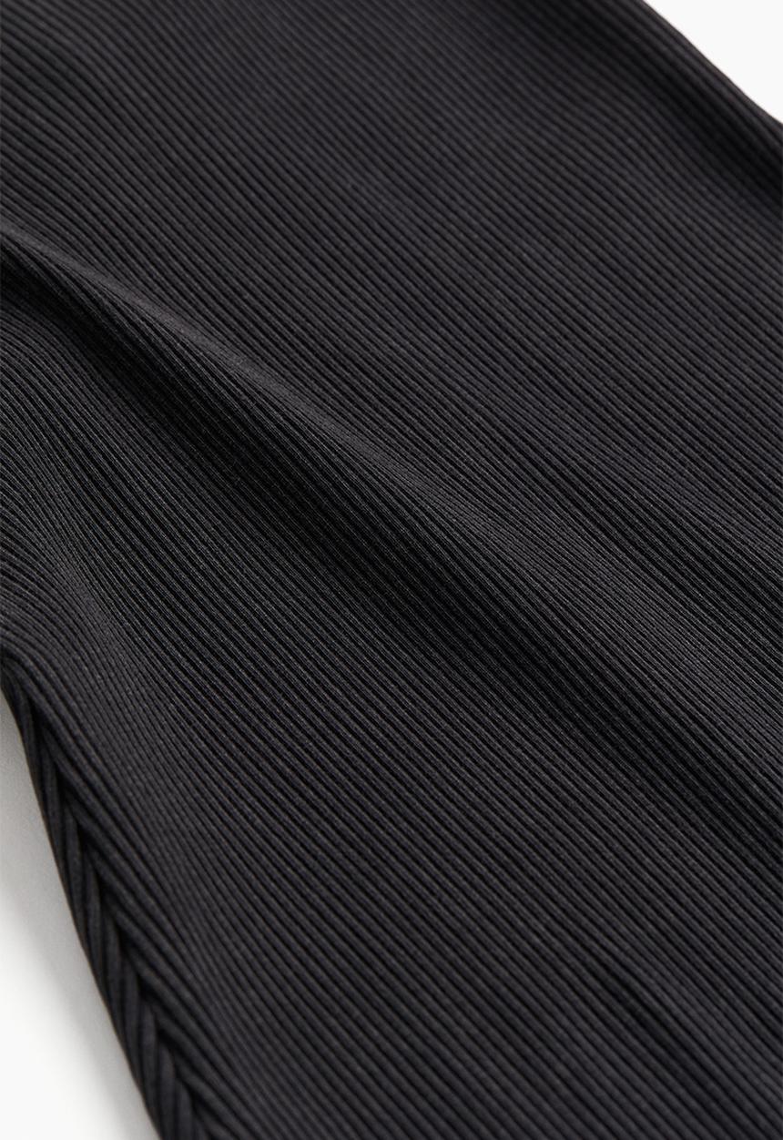 H&M - Ribbed bodycon dress - black