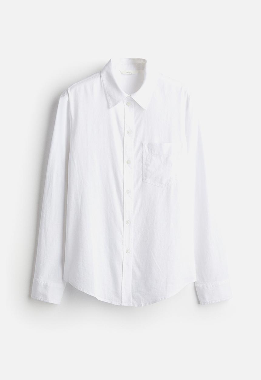H&M - Linen-blend shirt - white