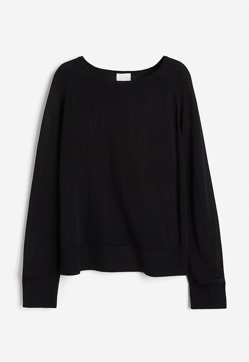 H&M - Fine-knit jumper - black