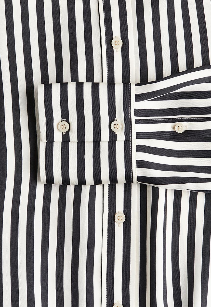 H&M - Shirt - white & black striped