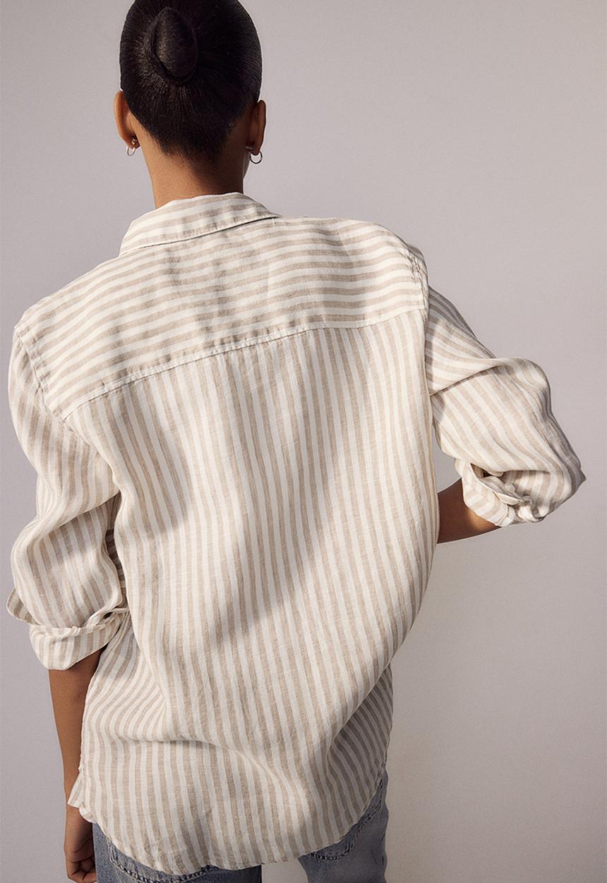 H&M - Linen shirt - beige multi