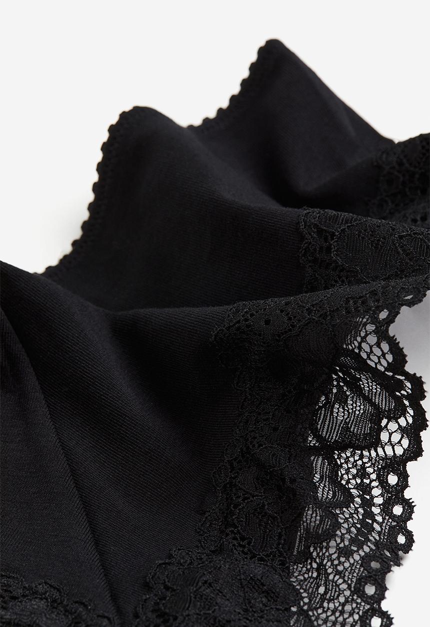 H&M - 3-pack cotton hipster briefs - black