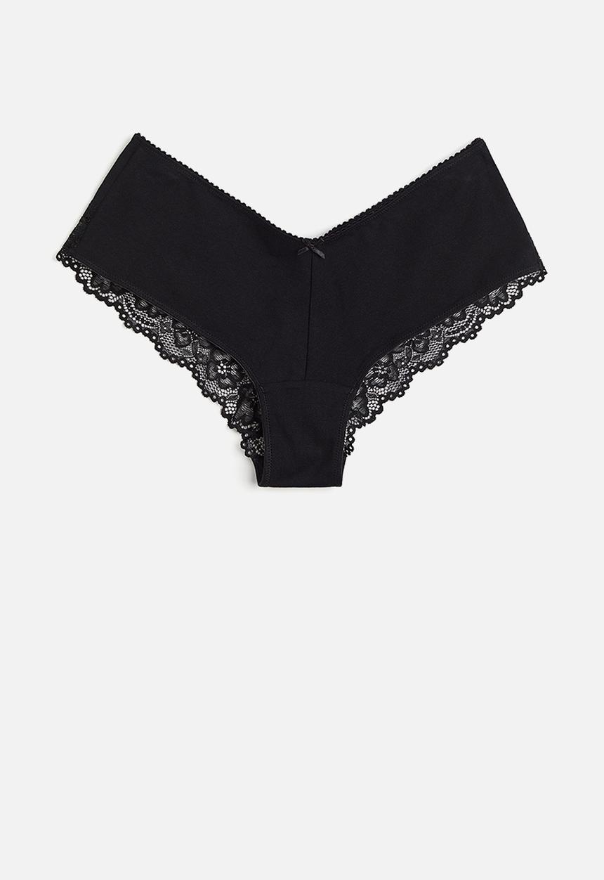 H&M - 3-pack cotton hipster briefs - black