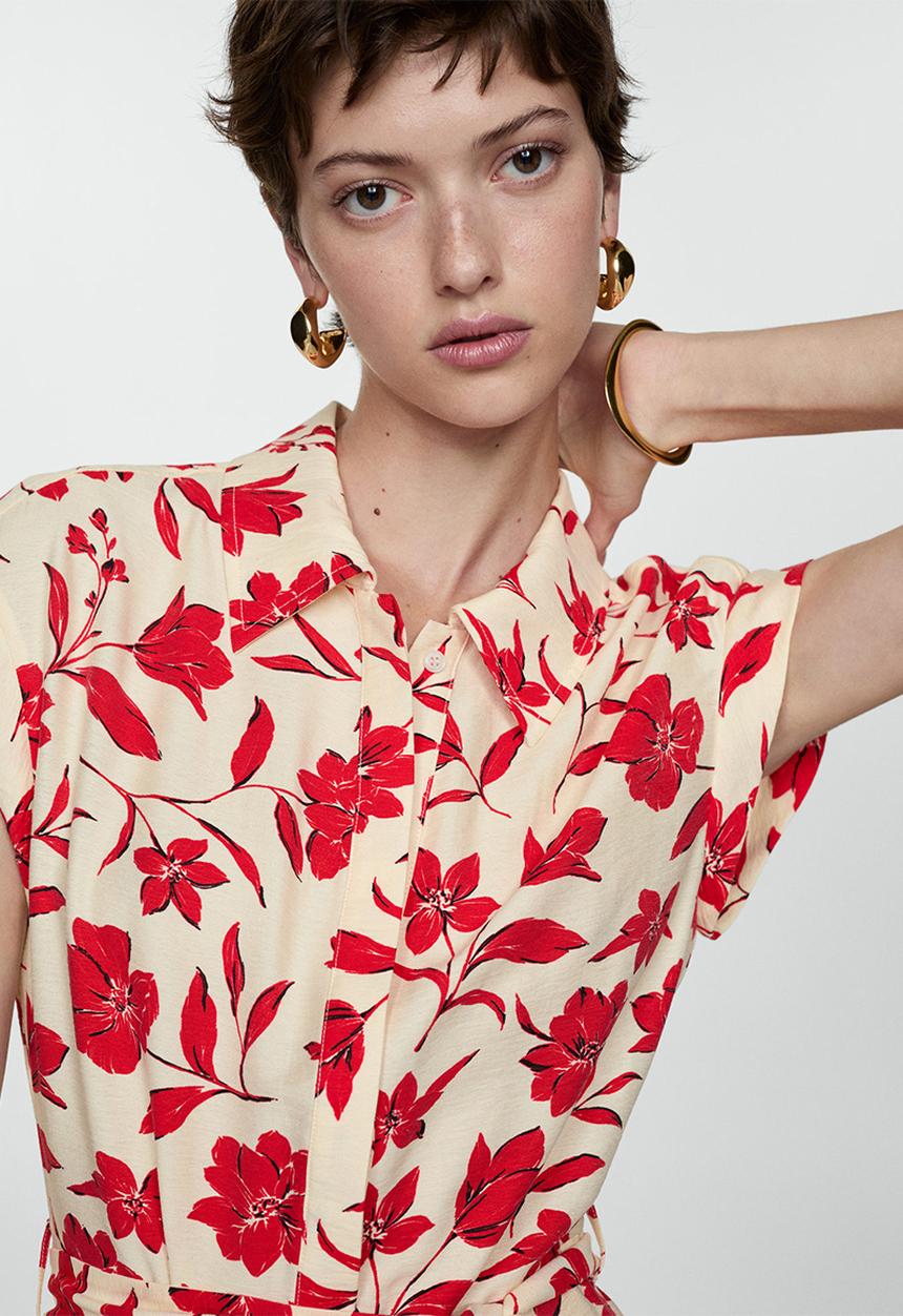 MANGO - Playsuit alazan - red
