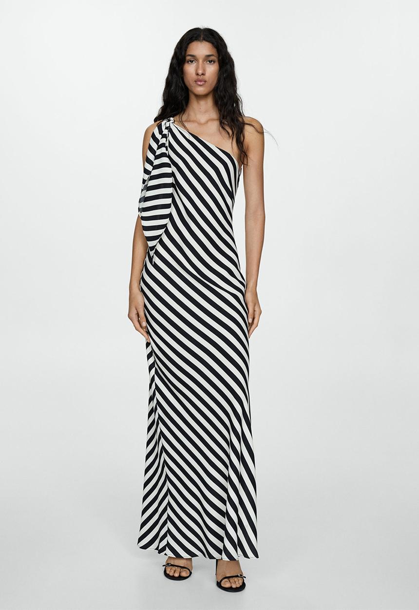 MANGO - Dress lazaro - white & black