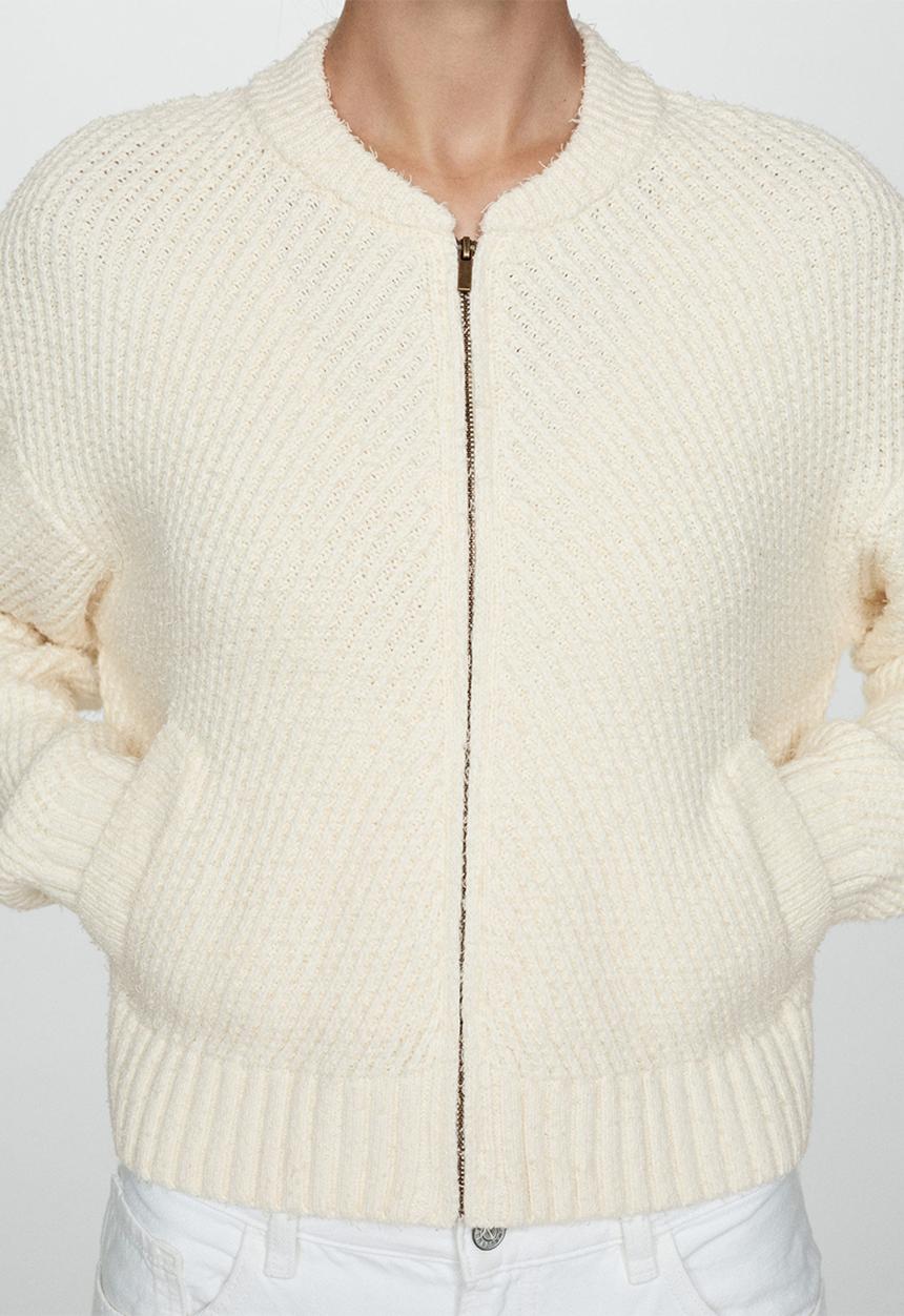 MANGO - Jacket towel - light beige