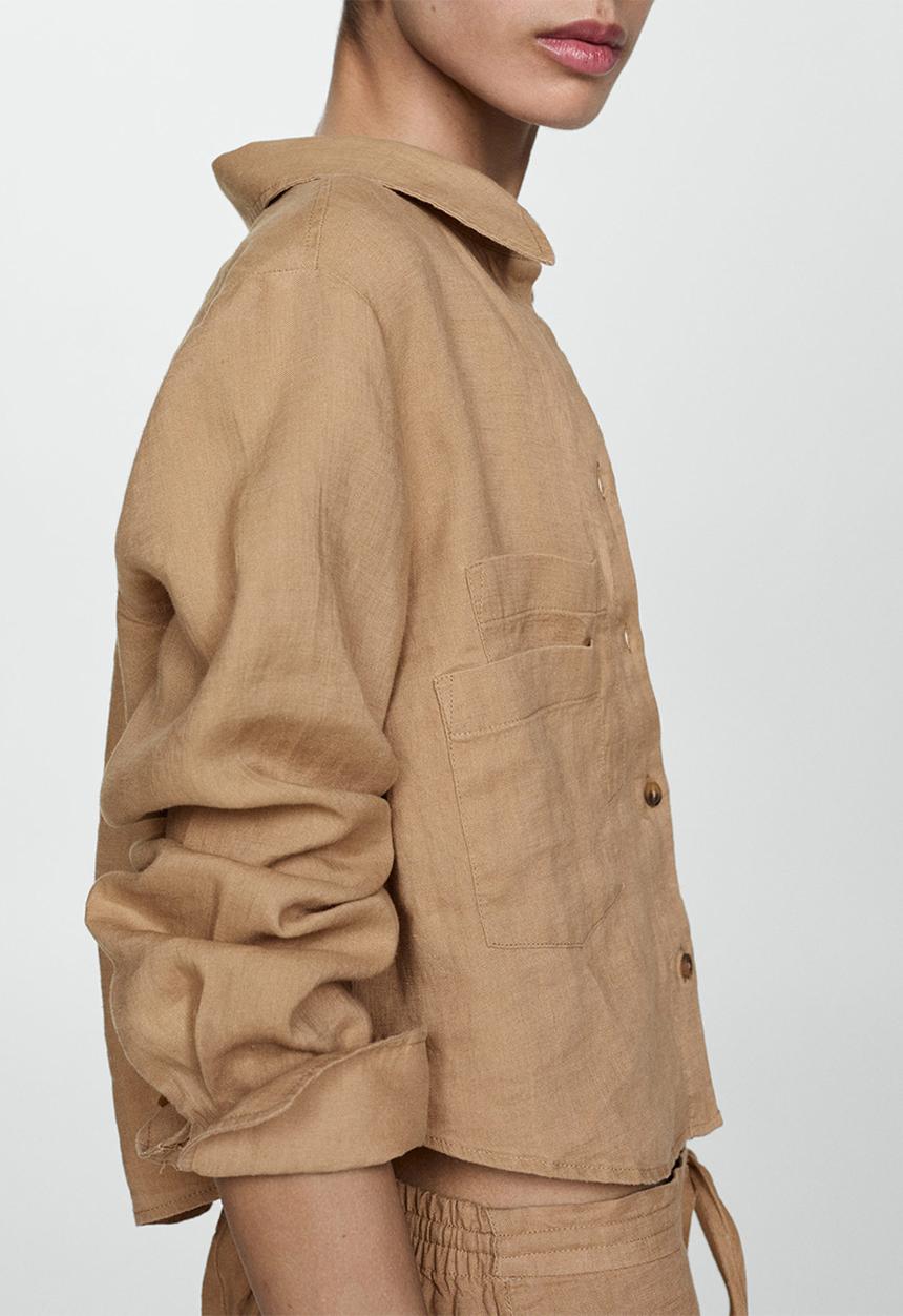 MANGO - Shirt widy - brown