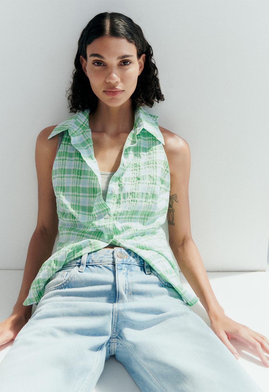 MANGO - Shirt paulita - green