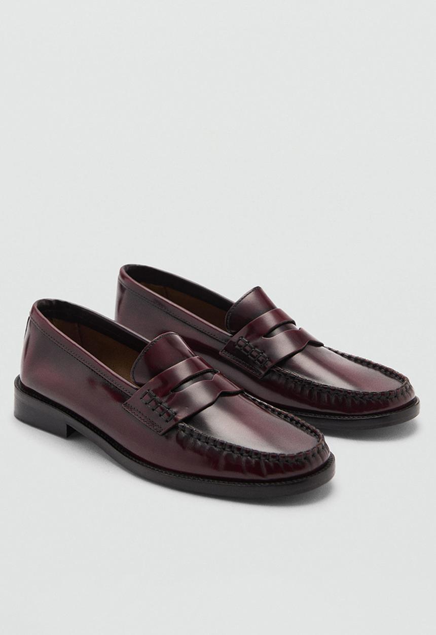 MANGO - Luisa loafer - dark red
