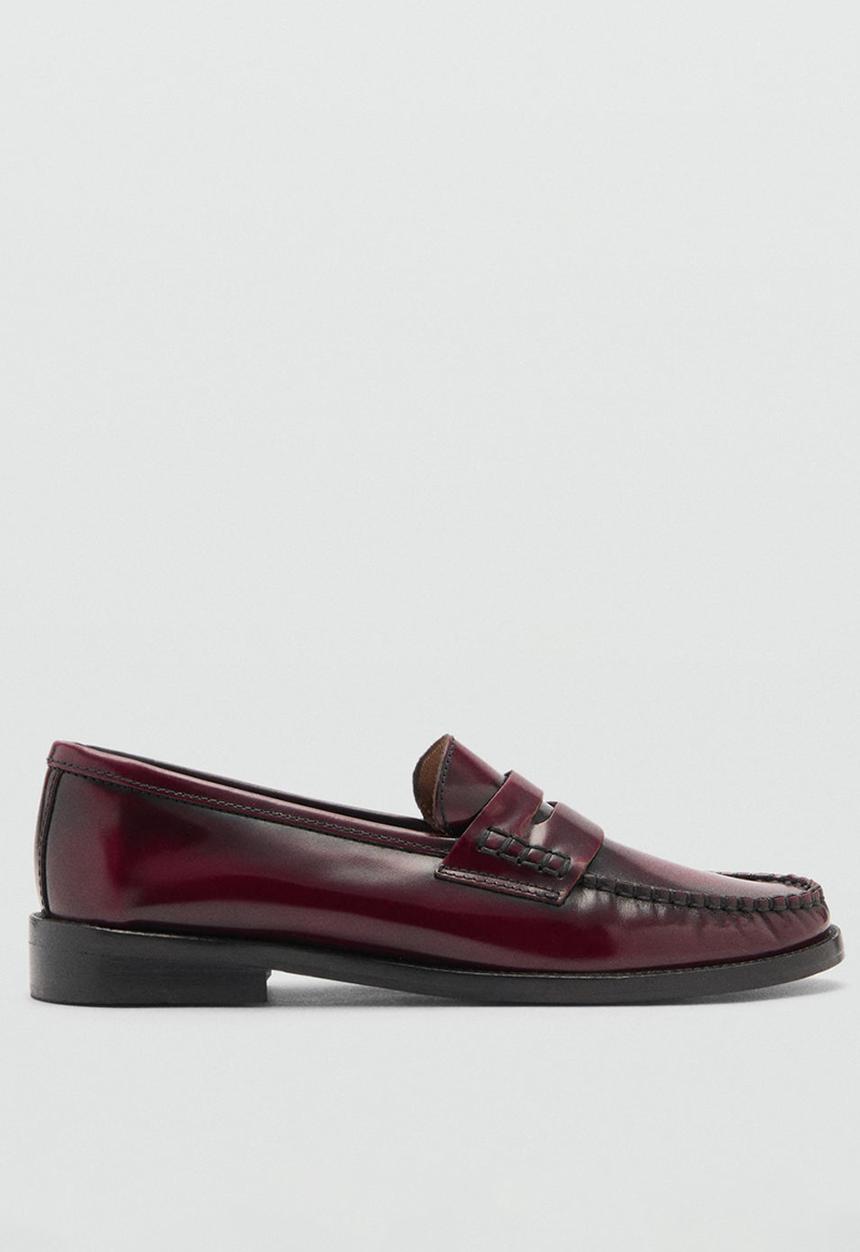 MANGO - Luisa loafer - dark red