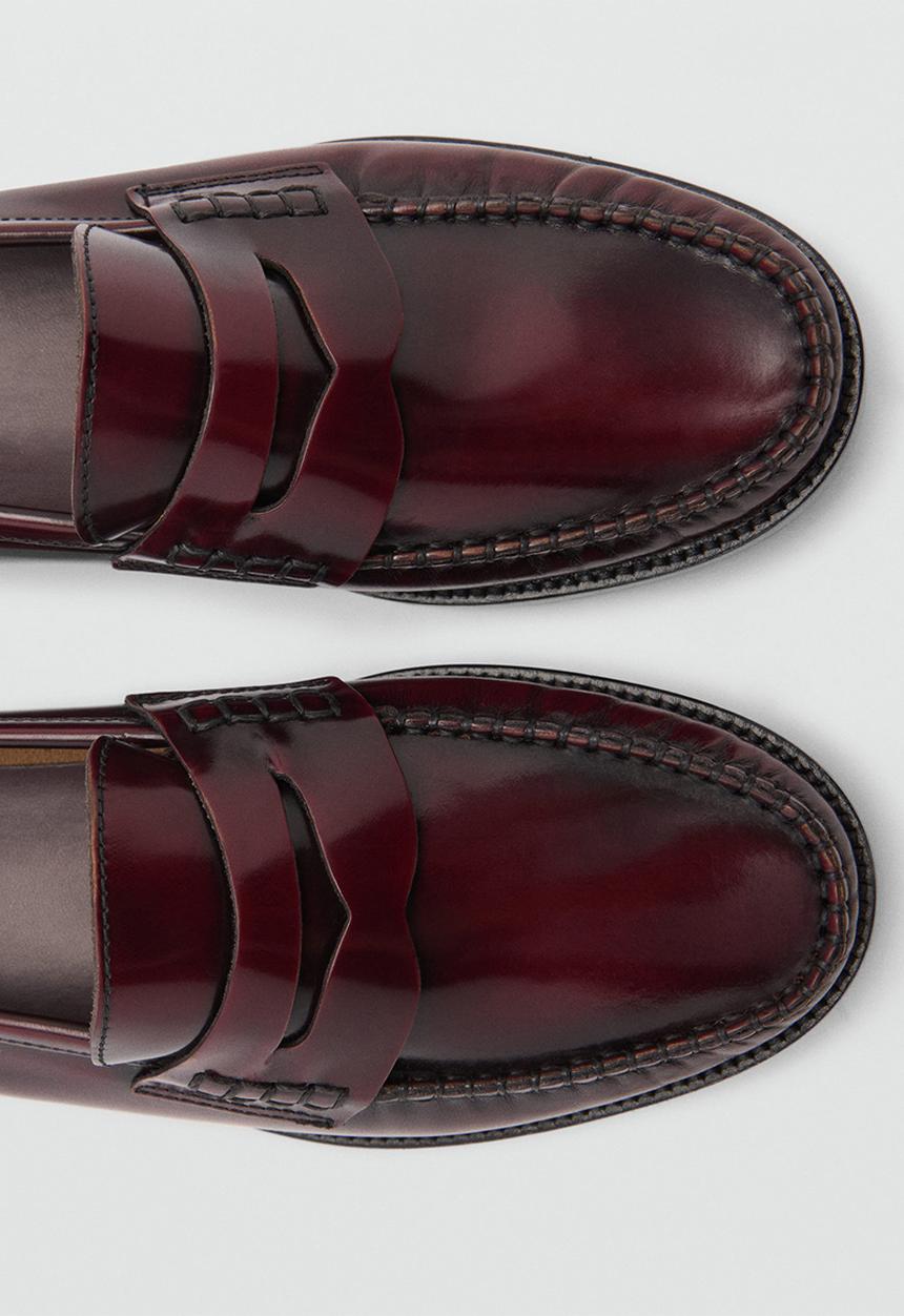 MANGO - Luisa loafer - dark red