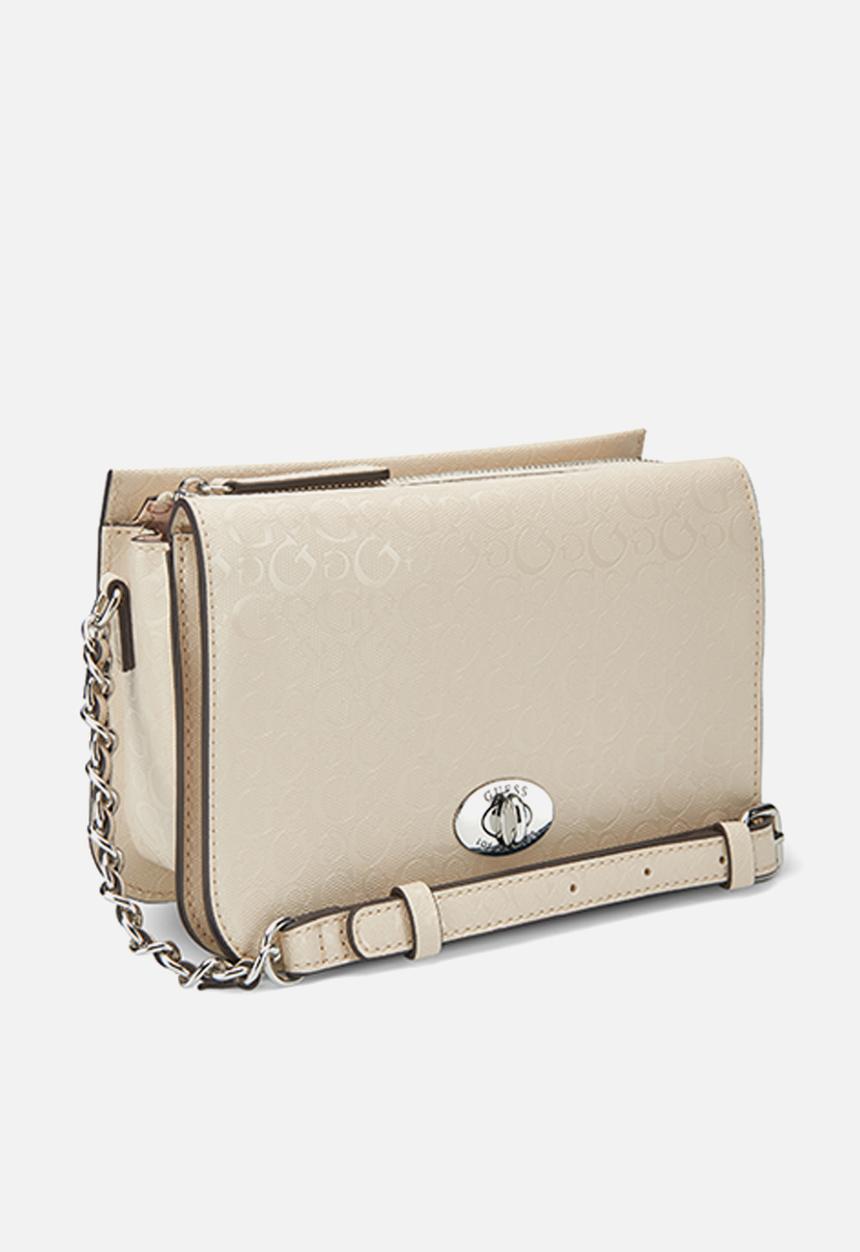 GUESS - Ballantyne mini crossbody flap - neutral