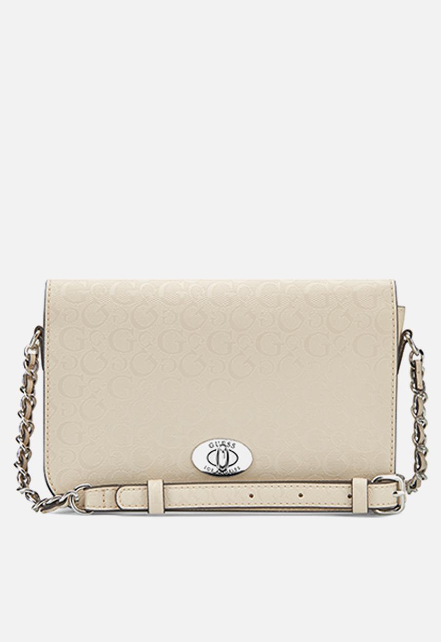 GUESS - Ballantyne mini crossbody flap - neutral