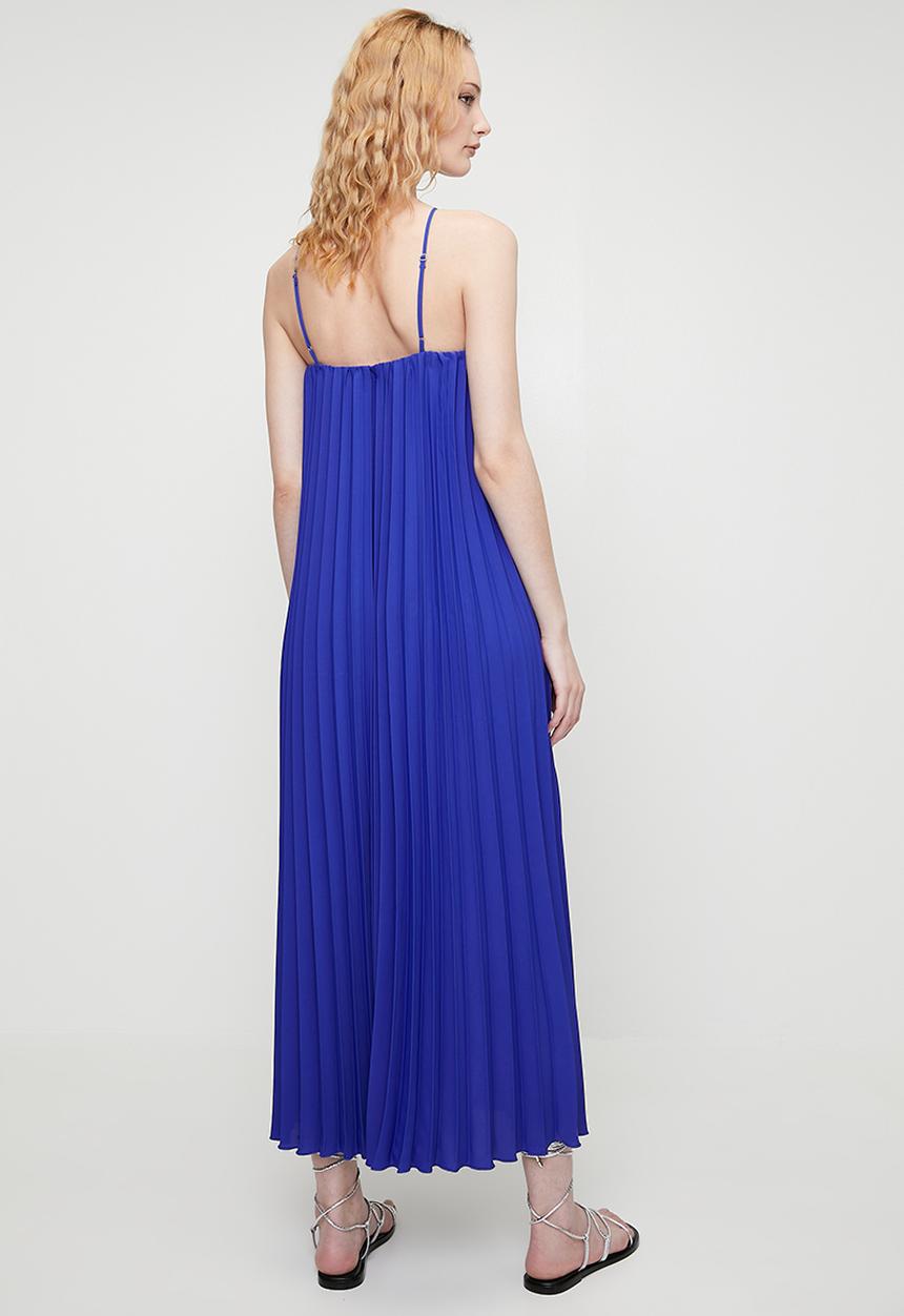 Superbalist - Strappy pleated trapeze maxi dress - Pale Blue
